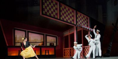 Marria Cosentino-Chapin with Alexander Peters, Arian Molina Soca, and Ian Hussey in Fancy Free | Photo: Alexander Iziliaev